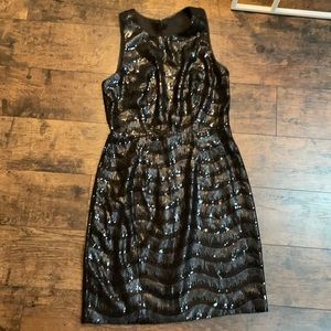 BCBGMaxAzria Black Sequin Sparkle  Dress